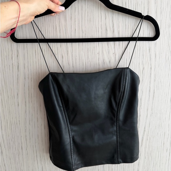 Heartloom Black Faux Leather Camisole - Picture 7 of 7